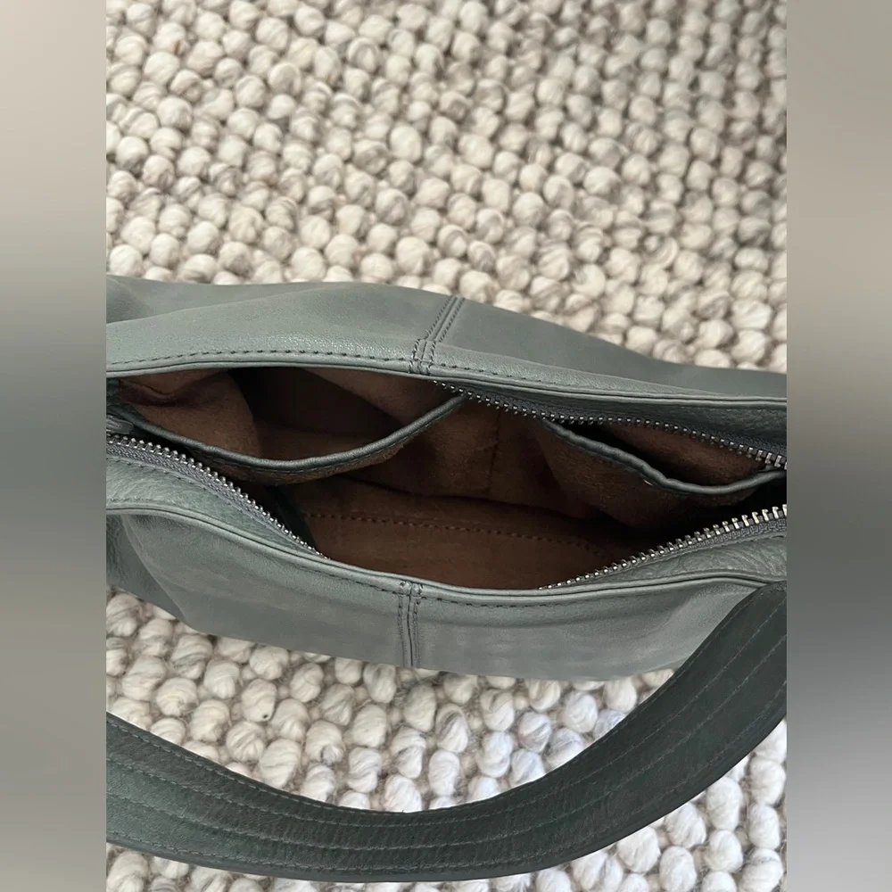 Liz Claiborne Olive Green Leather Shoulder Bag